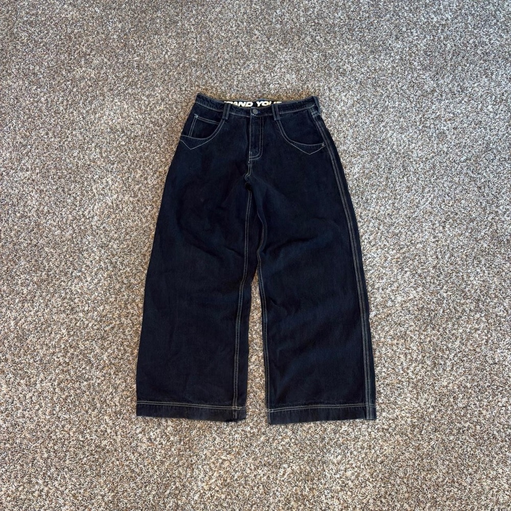 Black Wide-Leg Jeans
